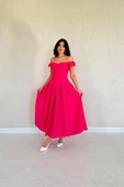 Fuşya Jakarlı Elbise thumbnail 2