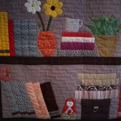 Patchwork Üç Raf Kitaplık Duvar Panosu thumbnail 6