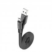 Rock S1 Micro USB Şarj ve Data Kablosu Flat Yassı 1mt 2A Siyah thumbnail 2