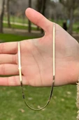 14 Ayar 2,85mm Ezme Altın Kolye thumbnail 1
