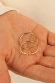 14 Ayar 2.3 cm Halka Altın Küpe thumbnail 1