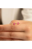Pembe Kalp Çocuk Altın Küpe thumbnail 3
