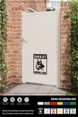 Ecce DİKKAT KÖPEK VAR STICKER 27 x 19 cm thumbnail 2
