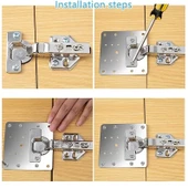 Zhltools Paslanmaz Çelik Menteşe Onarım Plakası thumbnail 4
