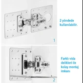 Zhltools Paslanmaz Çelik Menteşe Onarım Plakası thumbnail 3