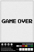 GAME OVER STICKER 20 x 3 cm thumbnail 1