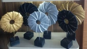kırılmaz polyester,SİYAH RENK halka pervane figürlü biblo thumbnail 3