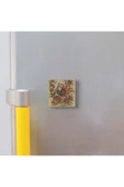 Tavus Kuşu Baskılı Taş Magnet 5X5 thumbnail 3
