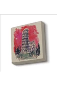 Pisa Kulesi Baskılı Taş Magnet 5X5 thumbnail 1