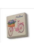 Hollanda Bisklet Görseli Baskılı Taş Magnet 5X5 thumbnail 1