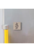 Zebur 46:10  Baskılı Taş Magnet 5X5 thumbnail 3