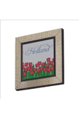Hollanda Lale Görseli Baskılı MDF Magnet 7X7 thumbnail 1