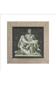 Pietà (Michelangelo, 1498) Baskılı MDF Magnet 7X7 thumbnail 4
