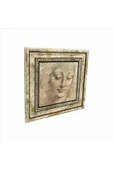 Baş Etüdü (Leonardo Da Vinci) Baskılı Taş Tablo 25X25 thumbnail 1