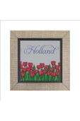 Hollanda Lale Görseli Baskılı MDF Magnet 7X7 thumbnail 4