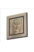 Baş Etüdü (Leonardo Da Vinci) Baskılı MDF Magnet 7X7 thumbnail 1