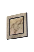 Baş Etüdü (Leonardo Da Vinci) Baskılı MDF Magnet 7X7 thumbnail 1