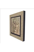 Baş Etüdü (Leonardo Da Vinci) Baskılı MDF Magnet 7X7 thumbnail 5