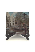 Amsterdam Görseli Baskılı MDF Masaüstlük 10X10 thumbnail 2