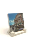 Amsterdam Görseli Baskılı Taş Masaüstlük 10X10 thumbnail 2