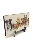 Sevimli Köpekler Baskılı MDF Masaüstlük 10X20 thumbnail 1