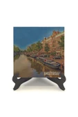 Amsterdam Görseli Baskılı MDF Masaüstlük 10X10 thumbnail 2