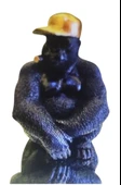 kırılmaz polyester, SİYAH RENK Goril biblo thumbnail 9