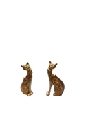 kırılmaz polyester 2 li SARI RENK kedi biblo thumbnail 8