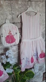 Pampal princess askılı elbise pembe thumbnail 8