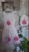 Pampal princess askılı elbise pembe thumbnail 5