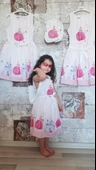 Pampal princess askılı elbise pembe thumbnail 3