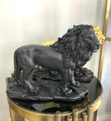 Aslan Biblo Heykel Siyah-Gold thumbnail 4