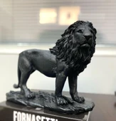 Aslan Biblo Heykel Siyah-Gold thumbnail 2