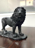 Aslan Biblo Heykel Siyah-Gold thumbnail 5