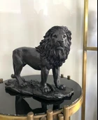 Aslan Biblo Heykel Siyah-Gold thumbnail 1
