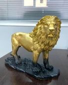 Aslan Biblo Heykel Siyah-Gold thumbnail 10
