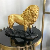 Aslan Biblo Heykel Siyah-Gold thumbnail 6