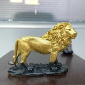 Aslan Biblo Heykel Siyah-Gold thumbnail 8