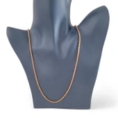 Örgü Çelik Zincir 60 cm Bronz Renk Roze thumbnail 2