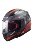 LS2 Rapid Xtreet Siyah Kırmızı Full Face Motor Kaskı thumbnail 1