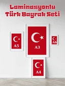 Laminasyonlu Türk Bayrak Seti (4 Poster) thumbnail 4