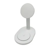 18W Wireless Kablosuz Şarj Standı (Beyaz) thumbnail 1
