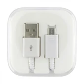 Nettech Powerline Seri Plastik 100 Cm Micro Şarj ve Data Kablosu (Beyaz) thumbnail 3