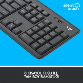 Logitech Mk295 Kablosuz Sessiz Siyah Klavye Mouse Seti 920-009804 thumbnail 7