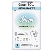 Sleepy Bio Natural Premium Plus Mega Gece Ped 30 Adet thumbnail 2