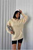 Dipmoda kadın kapüşonlu kanguru cepli sweat DPGTS023 thumbnail 2