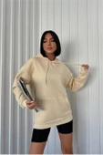 Dipmoda kadın kapüşonlu kanguru cepli sweat DPGTS023 thumbnail 1