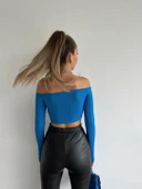 Ön Büzgü Fitilli Madonna Bluz (Small) thumbnail 2