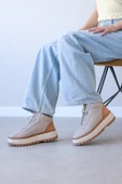 Hakiki Deri  Kadın Kalın Taban Bot 409SZA3116 thumbnail 1