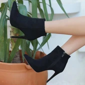 Blan Siyah Süet Topuklu Bot thumbnail 5